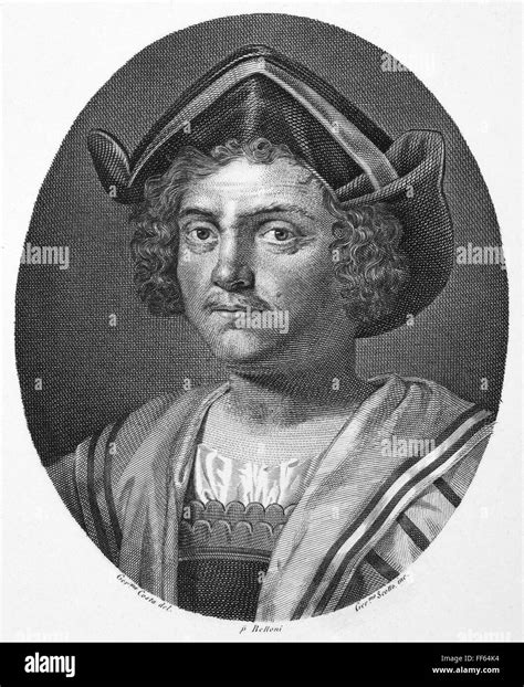 Christopher Columbus N1451 1506 Italian Navigator Steel Engraving