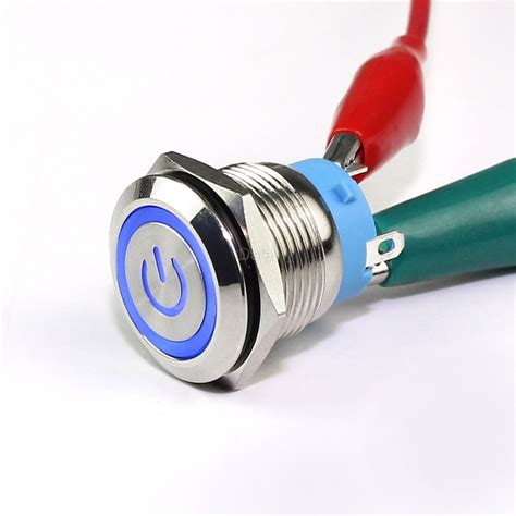 Gq19f1 10ep Momentary Contact Switch With Ring Power Illuminated Daier
