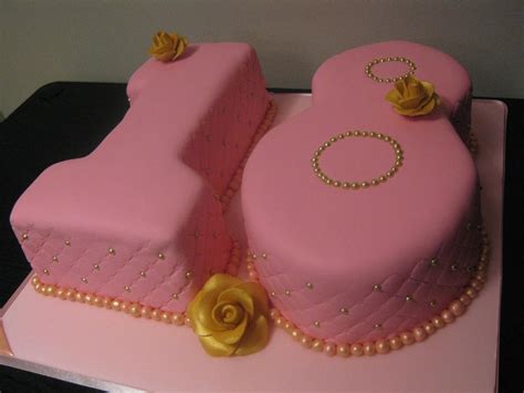 Find images of birthday cake. Pink & Gold 18Th Birthday Cake - CakeCentral.com