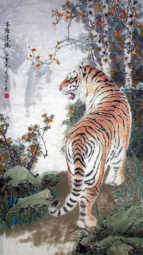Pin By Joey M On Asia And Asian Arts Tiger Painting Tiger Art Chinese