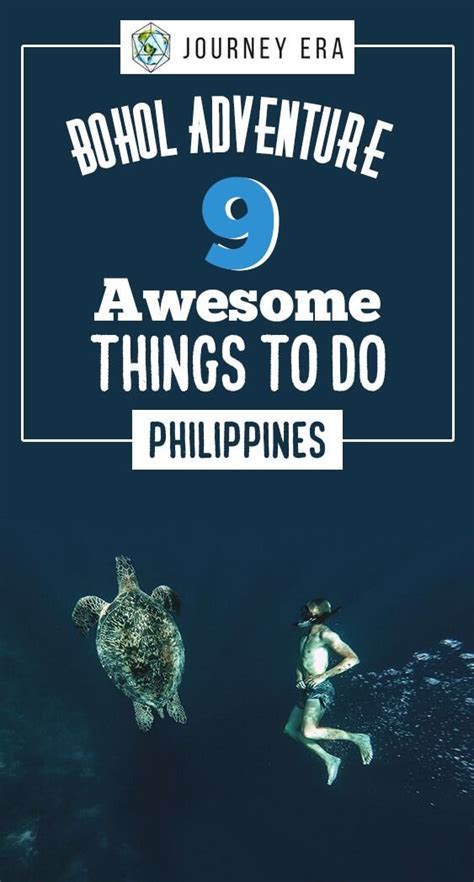 Two People Swimming In The Ocean With Text That Reads Bohol Adventure 9 Awesome Things To Do