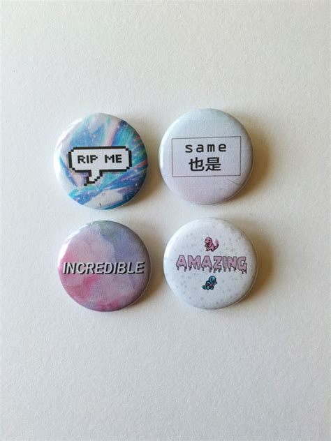 Tumblr Aesthetic Pastel Grunge Pins By Mostlyharmlessts On Etsy