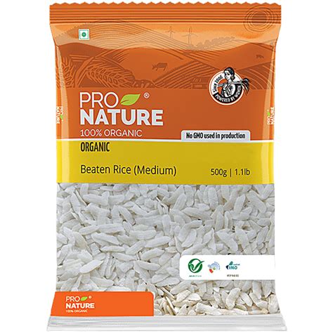 Buy Pro Nature Organic Beaten Rice 500 Gm Pouch Online At Best Price Of