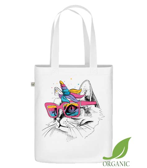 Unicorn Party Cat · Organic “earth Positive” Tote Bag Shirtinator