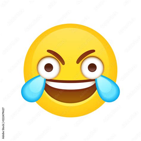 Open Eye Crying Laughing Emoji Stock Vector Adobe Stock