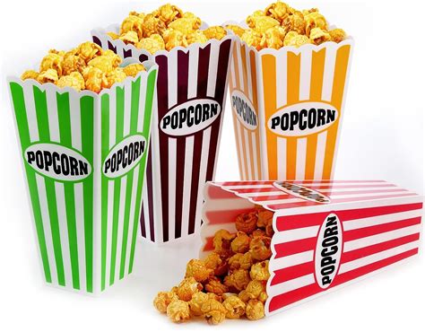 Buy Jucoan 16 Pack Plastic Open Top Popcorn Box 75 X 35 Inch