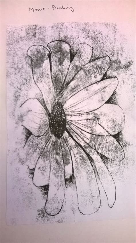 My Monoprint Of A Flower Monoprint Artwork Art Pieces