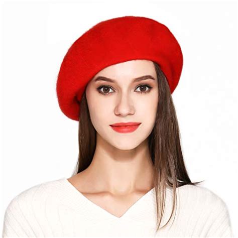 jeicy wool beret hat solid color french beret with skily scarf and brooch red pricepulse