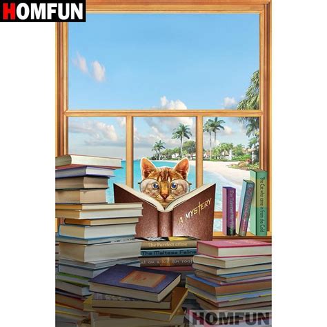 5d Diamond Painting Smart Cat Kit Bonanza Marketplace