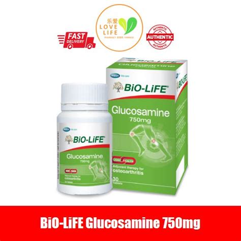 Bio Life Glucosamine 750mg 30s X 3 Set 100sx3 Supplement Joint