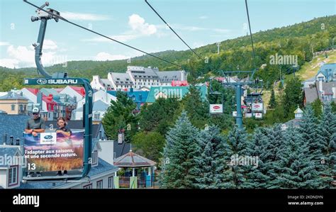 Sightseeing Views By Cable Car At Mont Tremblant Ski Resort In Summer Ski Resort Village View