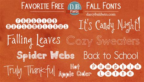 Favorite Free Fall Fonts Darcy Baldwin Fonts