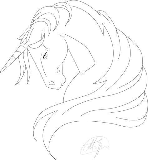 Unicorn Lineart By Margony On Deviantart