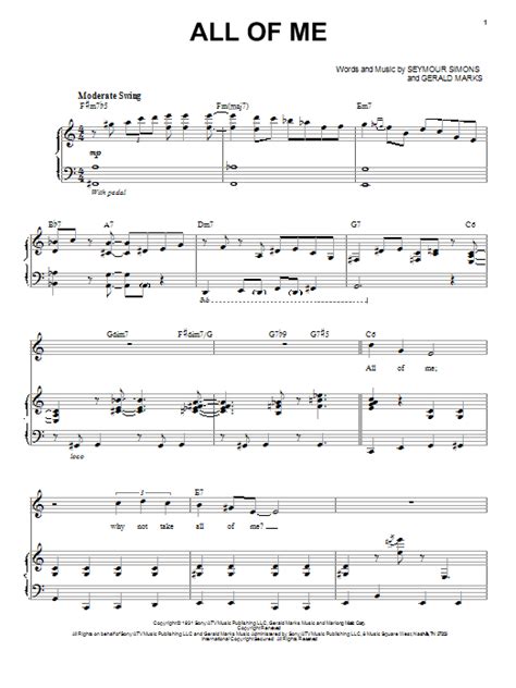 Free sheet piano music in pdf and midi, video and tutorials online. All Of Me sheet music by Michael Buble (Piano & Vocal - 73368)