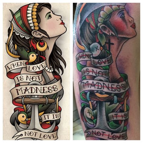 Purely decorative (with no specific meaning); I made a few changes... | American traditional tattoo ...