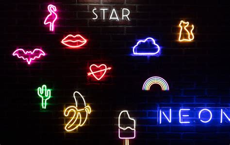 Colorful Neon Lights On The Wall · Free Stock Photo