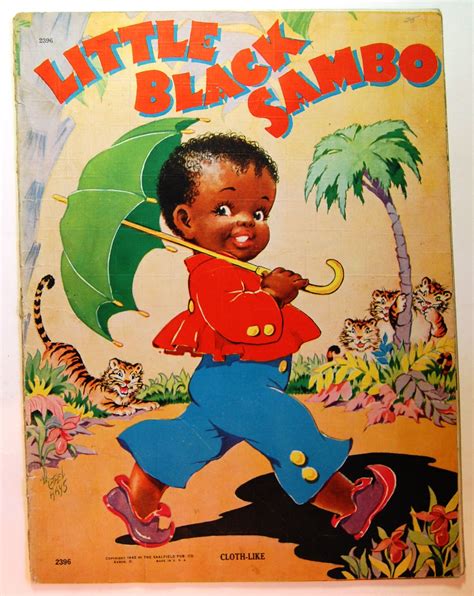 Little Black Sambo Cloth Like By Helen Bannerman Paperback 1942