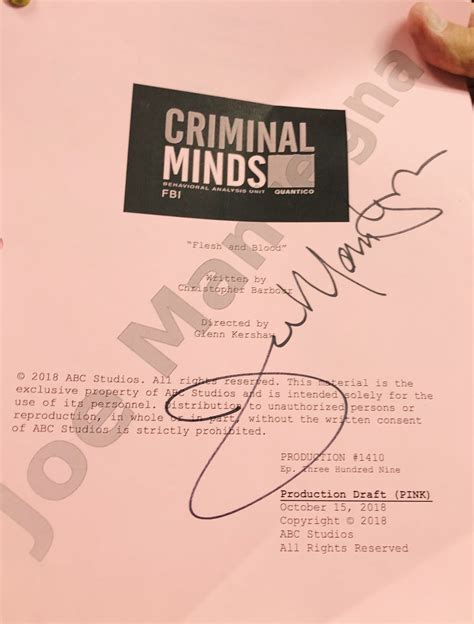 charitybuzz joe mantegna signed criminal minds memorabilia