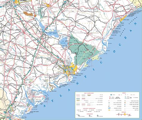 Maybe you would like to learn more about one of these? Map of South Carolina coast with beaches