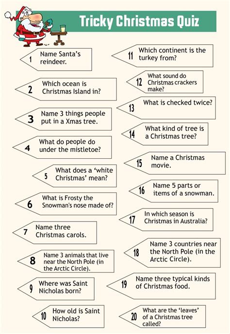 15 Best Printable Christmas Trivia Worksheets Christmas Trivia Fun