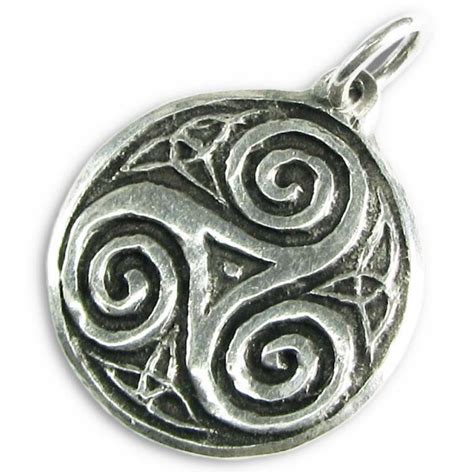 Toulhoat triskel medallion pendant in solid silver at Bzh-Boutique, Breton and Celtic products ...
