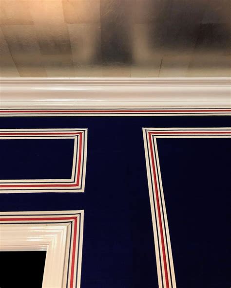 Miles Redd On Instagram Tape It Up Navy Silk Matka Upholstered Walls