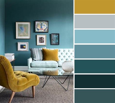 Image Result For Mustard Yellow Teal Bedroom Colour Schemes Living