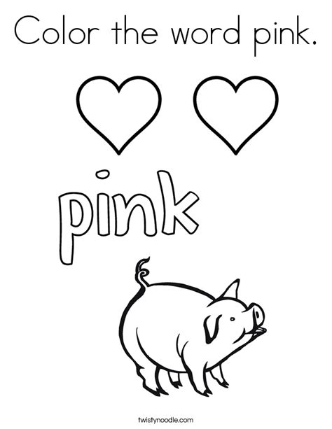 Color Pink Coloring Pages Coloring Pages