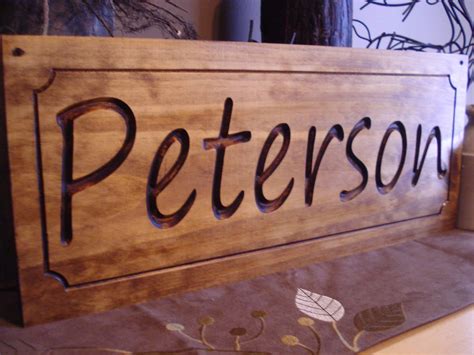 Personalized Carved Last Name Plaques Wood Signs Rustic Carved