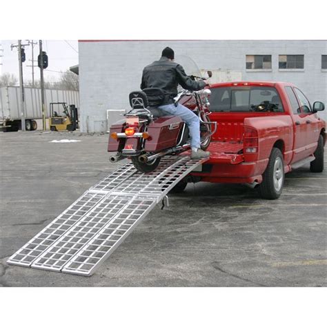 Black Widow Aluminum Folding Arched Motorcycle Ramp 10 Long