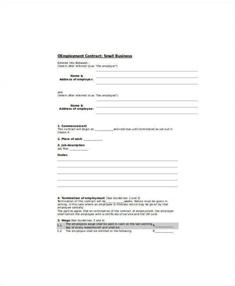 17 Small Business Contract Templates Docs Word Pages