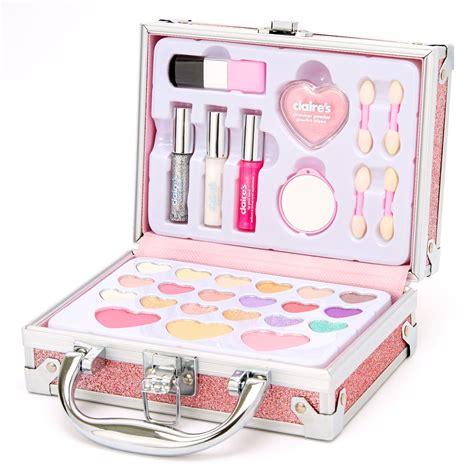 Glitter Travel Case Makeup Set Pink In 2021 Little Girl Makeup Kit