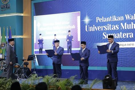 Tiga Wakil Rektor Umsu 2022 2026 Dilantik