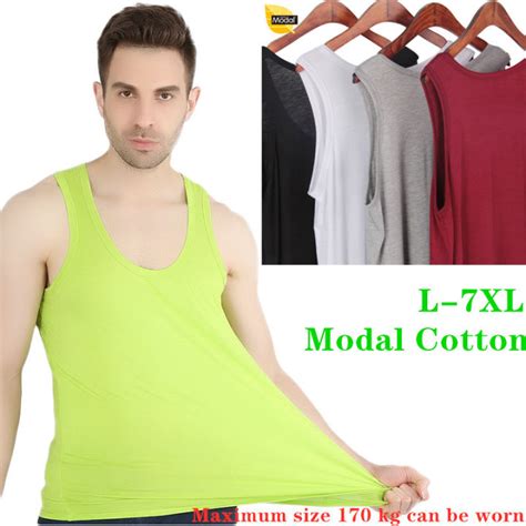 Summer Men S L 7XL Undershirts Vest Plus Size Modal Cotton Tank Top Men