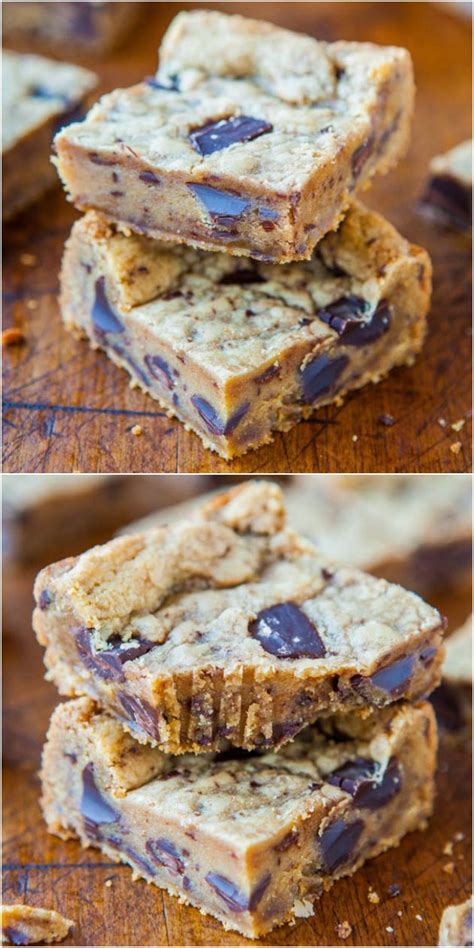 Peanut Butter Chocolate Chunk Cookie Bars Soft Peanut Butter Bars