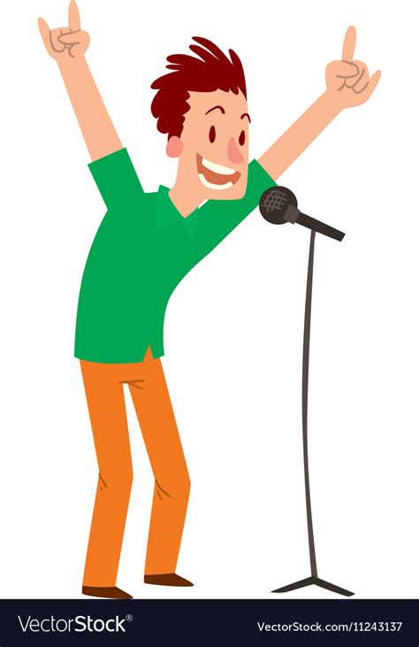 Singing People Character Royalty Free Vector Image