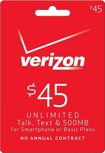 The verizon credit card offers impressive rewards value and service discounts, but it's only worth applying if you'll stick with the verizon visa® card. Verizon Wireless Prepaid $45 TopUp Card Red VERIZON $45 - Best Buy