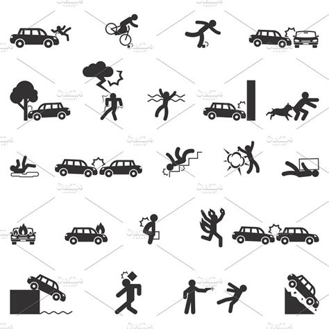 Accident Icons Vector Set Icons ~ Creative Market