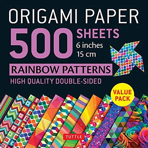 Origami Paper 500 Sheets Rainbow Patterns 6 Inch 15 Cm Tuttle