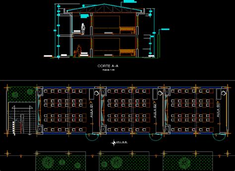 Planos De Aulas De Colegio En DWG AUTOCAD Establecimientos Educacionales Proyectos En PlanosPara