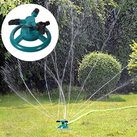 360 Fully Circle Rotating Watering Sprinkler Irrigation System 3 Nozzle