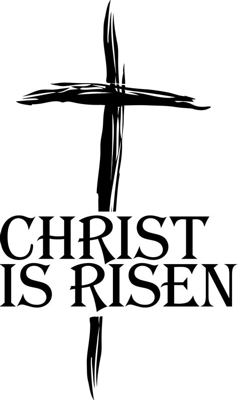Free He Is Risen Clipart Black And White Download Free He Is Risen