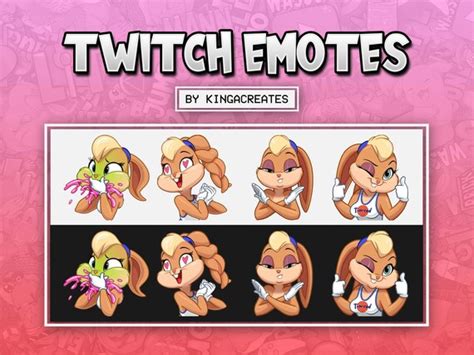 Lola Bunny Emotes Space Jam Looney Tunes Bundle For Twitch Etsy Finland