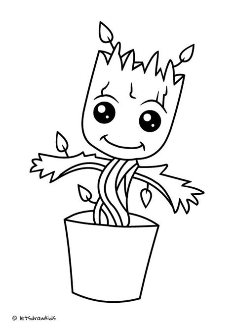 Are you looking for baby groot coloring page? Pin by Diane Earnest on GROOT | Baby groot drawing ...