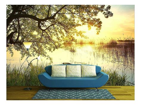 Wall26 Tree Near Lake During Sunset Beautiful Natural Landscape Removable Wall Mural Self