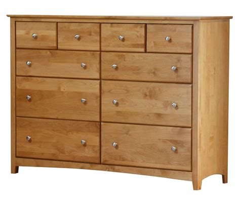 X Shaker Drawer Dresser W Deep Drawers Unfinished Furniture Of Wilmington
