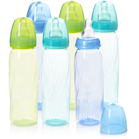 Evenflo Feeding Vented Bpa Free Plastic Baby Bottles 8oz Tealblue