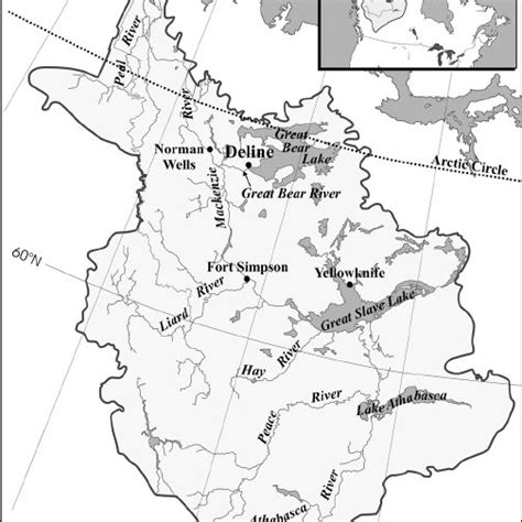 Location Of Deline In The Mackenzie River Basin Inset Shows Size And