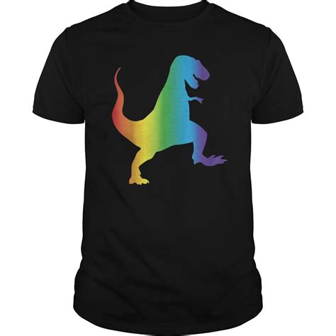 Dinosaur Gay Pride Month T Rex Dino Rainbow Flag Lgbt Gift T Shirts