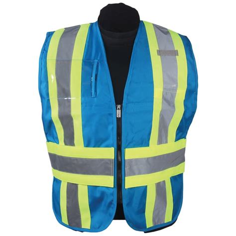 Incident Command Vest 2 Reflective Stripe Blue Mutual Screw And Supply
